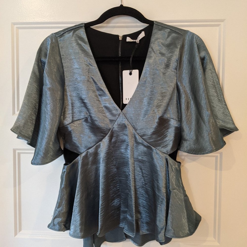 RO&DE - Teal Blue Blouse - Women's XS